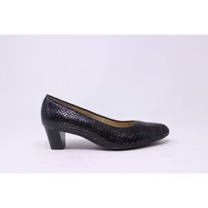 Ara Ladies Slip-On  Crocodile Low Heel Comfort Pump Brown New US Size 8.5‎